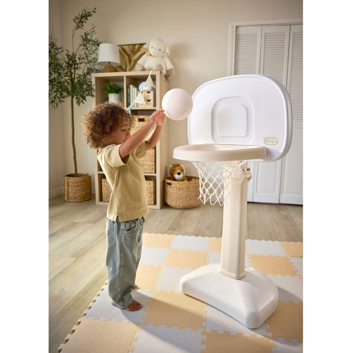 Cloud Collection™ TotSports™ Easy Score™ Basketball Set with 3 Basketballs