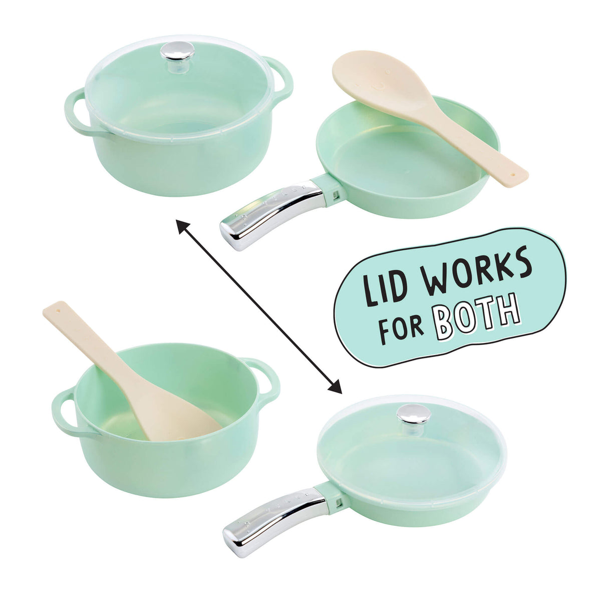 Sweet Spaces™ Pots & Pans Set - Sea Foam